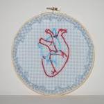 Anatomically Correct Heart Embroidery Hoop Wall..